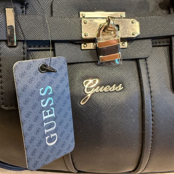Guess Charcoal Handbag with Silver Lock - Picture 1 of 9